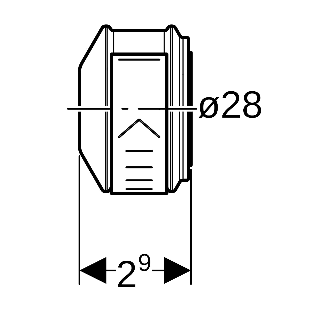Geberit Kappe Messing auf Verteiler mit Steckanschluss lösbar 653.484.00.1
