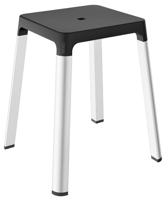 Keuco Bad Hocker AXESS silber-eloxiert/schwarz 35082170037