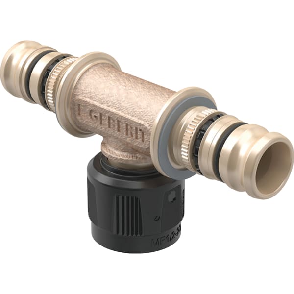 Geberit Mepla Übergangs-T-Stück mit MasterFix Rotguss d26-MF20-d26 623.452.00.5
