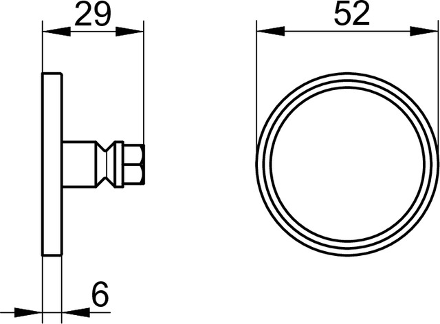 Keuco Klebe Set 10 Universalartikel für 12820 /22 /63 mit runder Rosette schwarz matt 04994371001