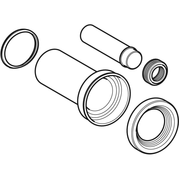 Geberit Anschlussset mattverchromt zu AquaClean Mera / Tuma 243.534.46.1