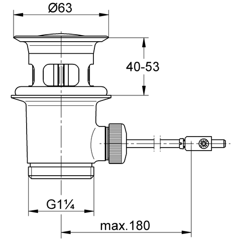 Eichelberg Ablaufgarnitur 1 1/4'' für Waschtisch- und Bidetbatterien chrom 44003826