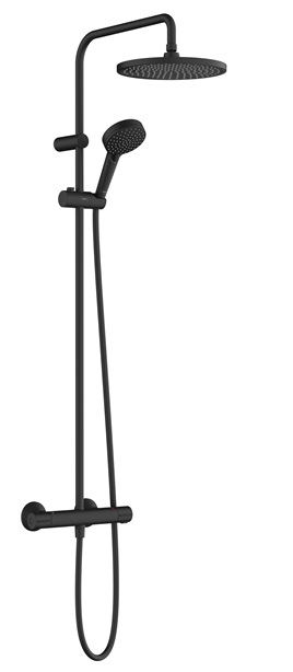 Hansgrohe Showerpipe 240 1jet Vernis Blend mattschwarz mit Brausethermostat 26426670