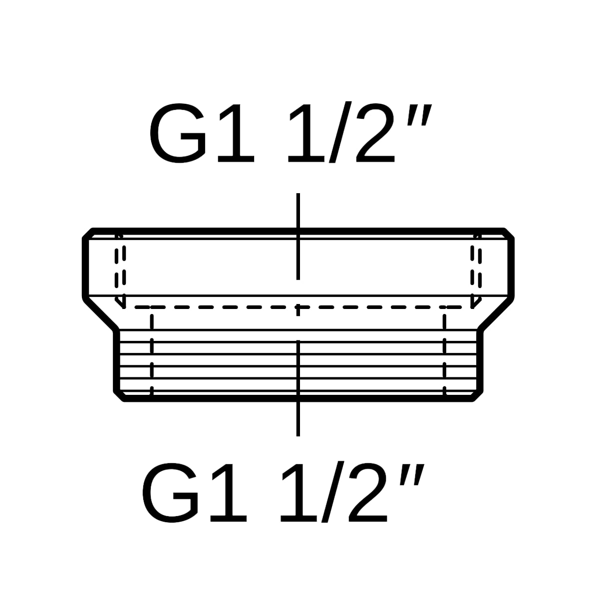 Geberit Verlängerungsstück 1,5cm G1 1/2xG1 1/2 894.100.11.1