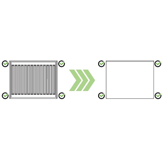 Kermi Upgrade Set Plan K Typ33 900x1000mm, weiß ZA02310035