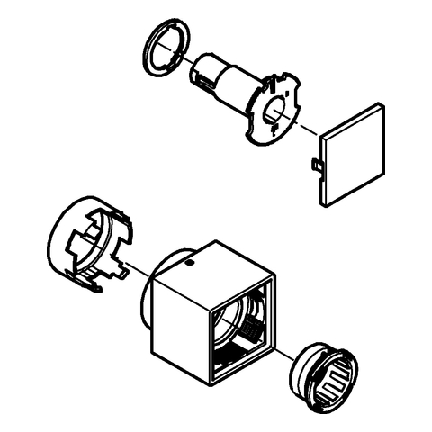 Grohe Absperrgriff für Aquadimmer für Thermostat-Fertigmontagesets chrom 49092000