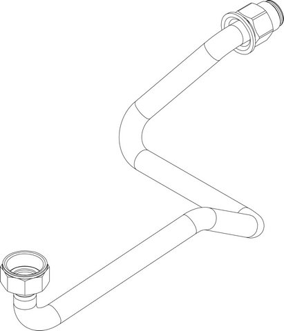Bosch / Buderus Gasrohr unten 87186660150