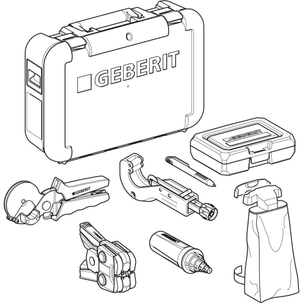 Geberit FlowFit Koffer bestückt mit Werkzeugen (10-P, d16-40 (2)) 655.084.00.1