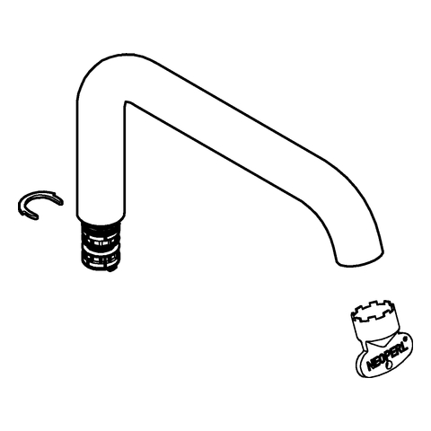 Grohe Rohrauslauf für Essence Einhand-Waschtischbatterie XL-size chrom 13375000