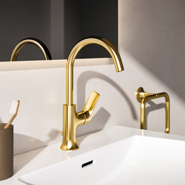 Ideal Standard Handtuchring La Dolce Vita 218 mm gold gebürstet T5501A2
