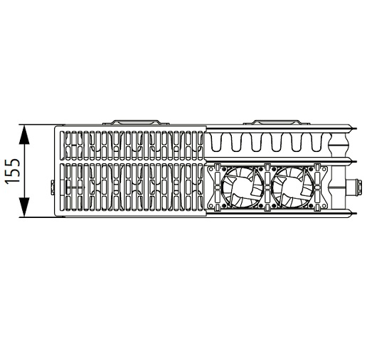 Kermi x-flair Wärmepumpen-Heizkörper Plan-Vmulti Typ 33 H: 90,5 L: 200,5cm weiß PTX3L0902001N1K