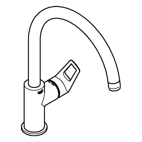 Grohe BauLoop Einhand-Spültischbatterie chrom hoher Auslauf GROHE ZERO 31368001