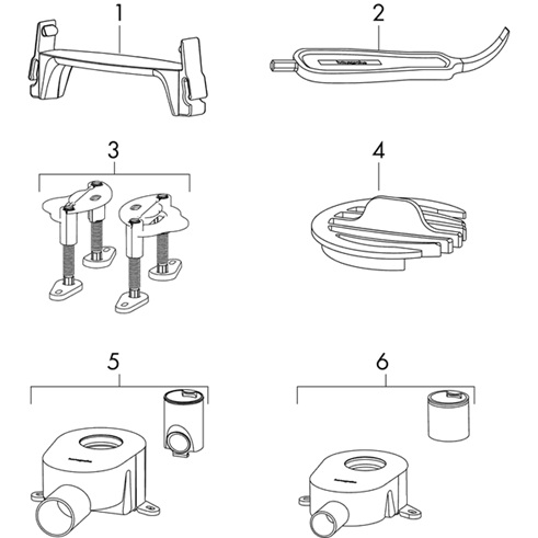 Hansgrohe Komplettset DR RainDrain Go 900 rückseitig befliesbar für Standard-/flache Installation, schwarzmatt 56274670
