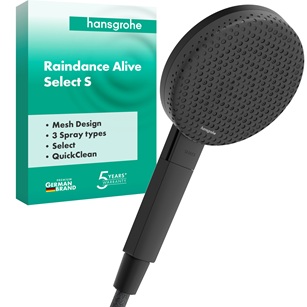 Hansgrohe Handbrause Raindance Alive Select S 125 3 jet schwarzmatt 24500670