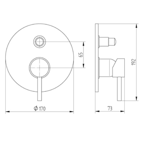 Avenarius UP-Wanne-Brause-Einhand-Mischbatterie chrom 2806151010