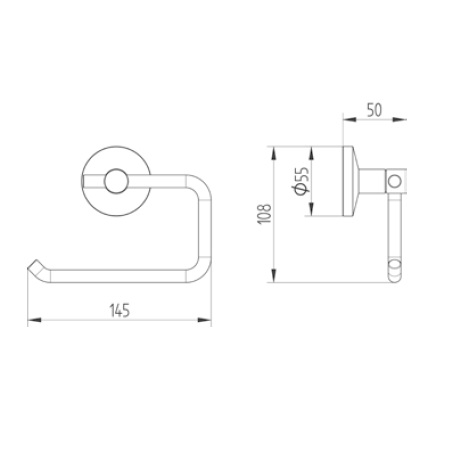 Avenarius Papierhalter ohne Deckel 1702010010