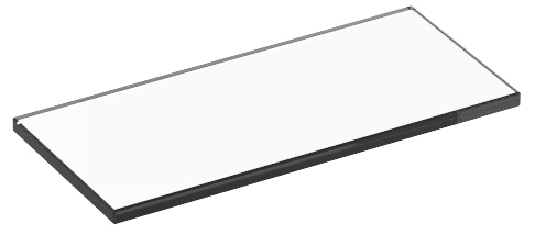 Keuco Glas Platte Cristallin Plan unten mattiert, ohne Grünkante 220x100mm 14910005200