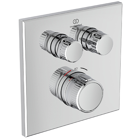 Ideal Standard Brausethermostat UP Ceratherm Navigo 2 Verbraucher Eckig, chrom A7302AA