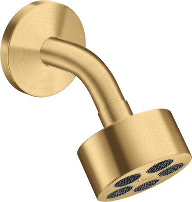 Hansgrohe Kopfbrause Axor One 75 1jet EcoSmart mit Brausearm brushed gold optik 48490250