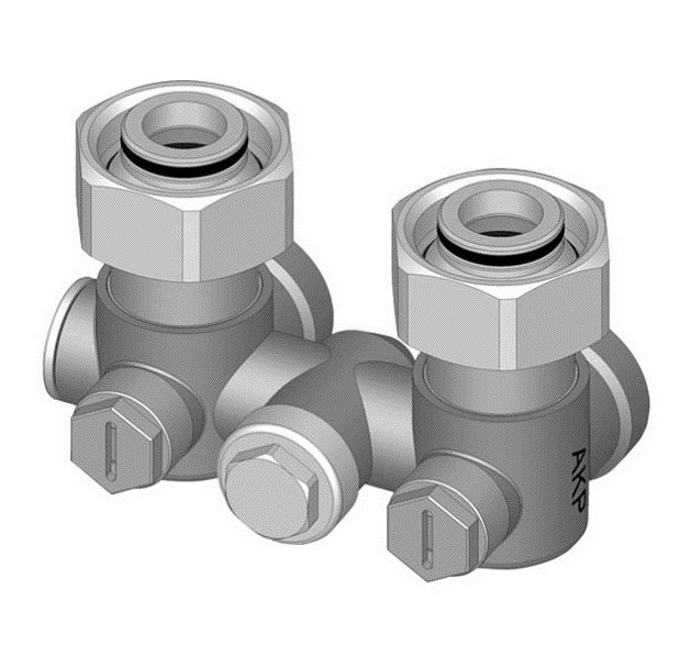 Kermi Einrohrarmatur Eckform absperrbar ZV01060001