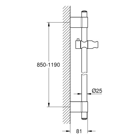 Grohe Brausestange Rainshower 1150mm Metall chrom 27136001
