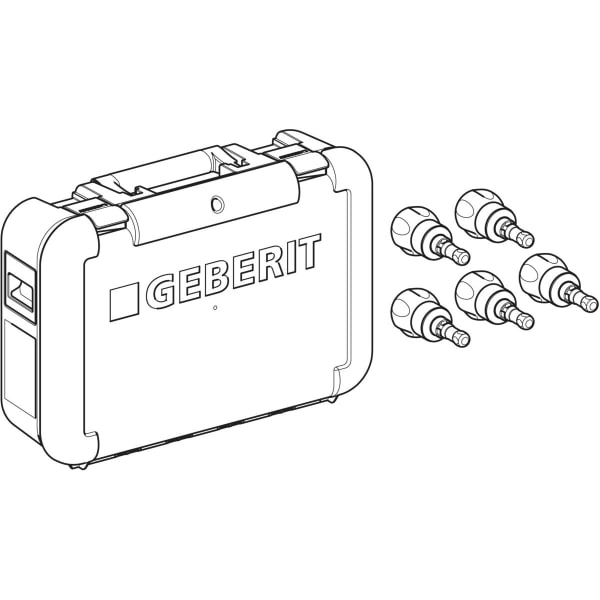 Geberit Koffer für FlowFit Uni. Übergangset auf Fremdfabriakt mit Kalibrierung 655.086.00.1