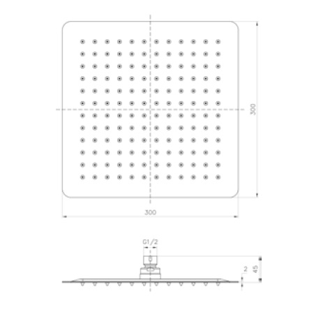 Avenarius Regenbrause 300 x 300 x 2mm 9006927016