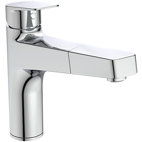 Ideal Standard Küchenarmatur Ceraplan mit hohem Auslauf Ausladung 210mm 1-Funktions-Handbrause chrom BD331AA