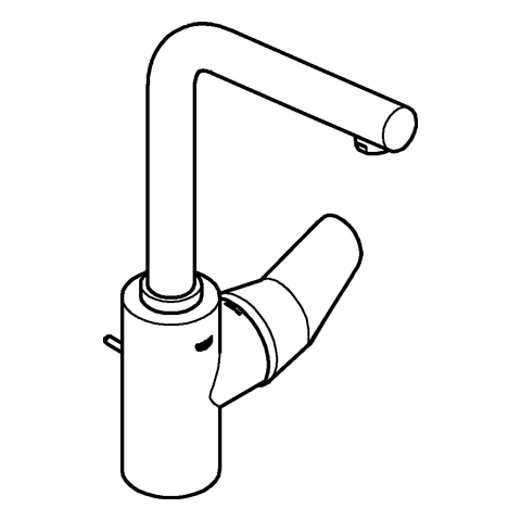 Grohe Eurodisc C Einhand-Waschtischbatterie chrom L-Size Grohe Zero 23054003