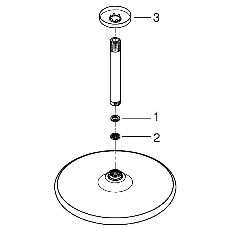 Grohe Kopfbrausenset Tempesta 250 Deckenauslass 142mm chrom 26669000