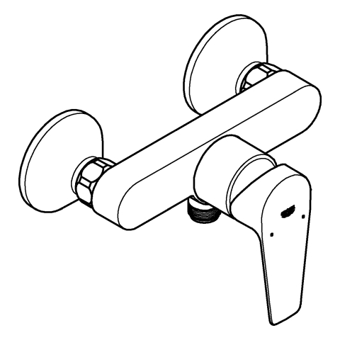 Grohe BauEdge Einhand-Brausebatterie chrom Wandmontage eigensicher 23635001