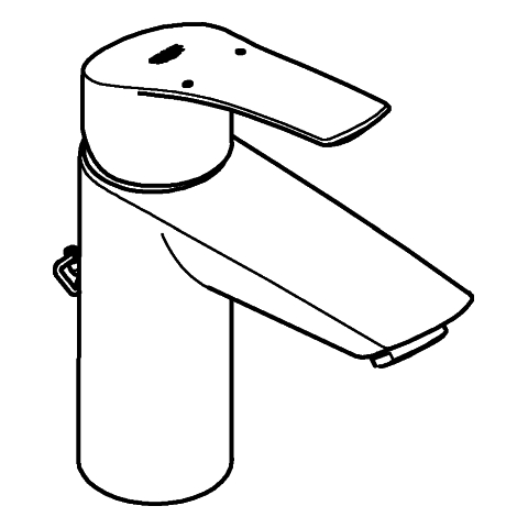 Grohe Einhand-Waschtisch-Batterie Eurosmart S-Size chrom versenkbare Kette 33188003