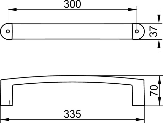 Keuco Haltegriff Elegance verchromt, 300mm 11607010000