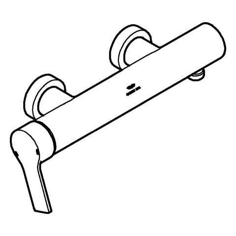 Grohe Allure Einhand-Brausebatterie chrom Wandmontage 32846001