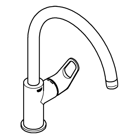 Grohe BauFlow Einhand-Spültischbatterie chrom hoher Auslauf GROHE ZERO 31538001