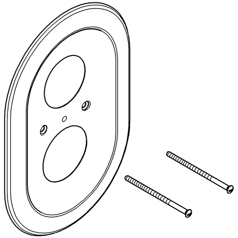 Grohe Rosette oval für Automatic 2000 /Sentosa alt 225x150 weiß 47188L00