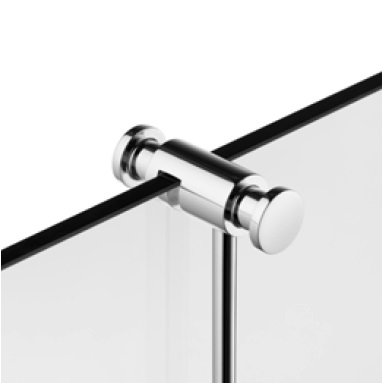 Avenarius Badetuchhalter 2-fach für Duschabtrennungen mit 2 Haken bis 10mm Glasstärke 9004580010