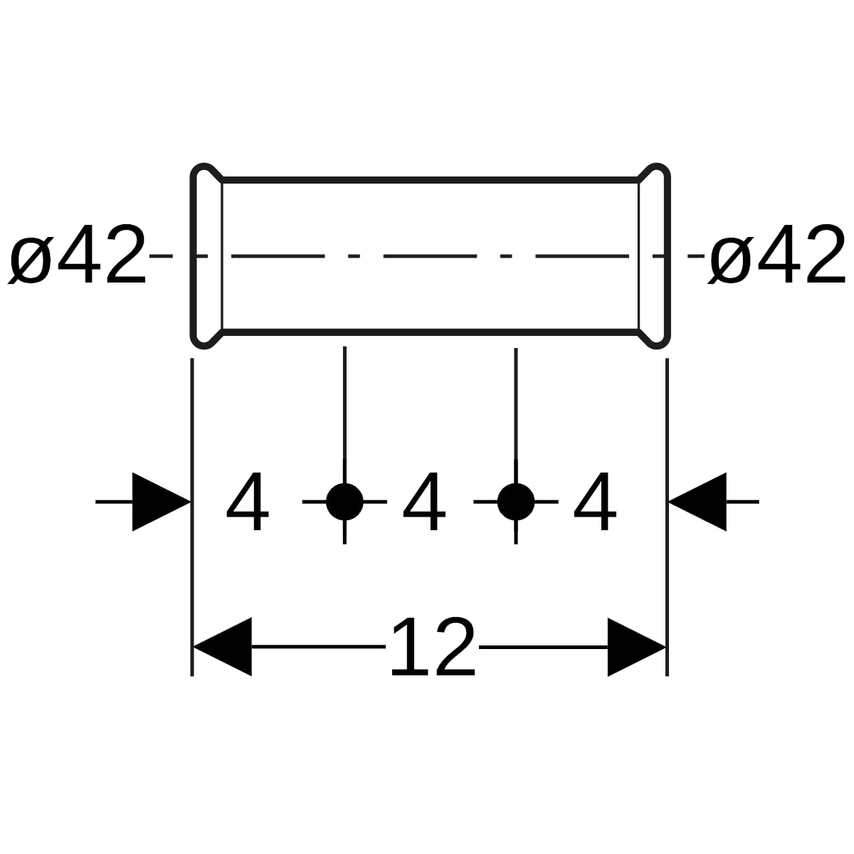 Geberit Mapress Edelstahl Schiebemuffe d42 (LABS-frei) 82107