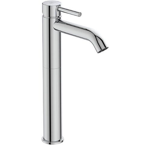 Ideal Standard Waschtischarmatur Ceraline 5 l/min. mit verlängertem Sockel ohne Ablaufgarnitur Ausladung 150mm chrom BC269AA