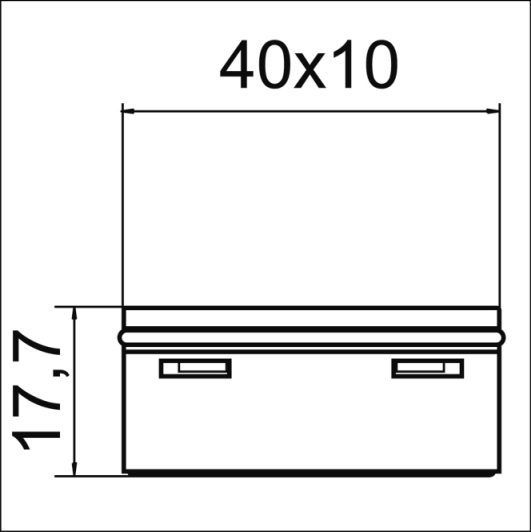 Neoperl Rechteckstrahlregler 40x10mm B=22.8-25.2 l/min 02326090
