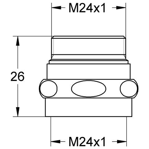 Grohe Nippel für Mehrzweckbatterie nur mit Mousseur 13929 M24x1 x M24x1 chrom 1245000