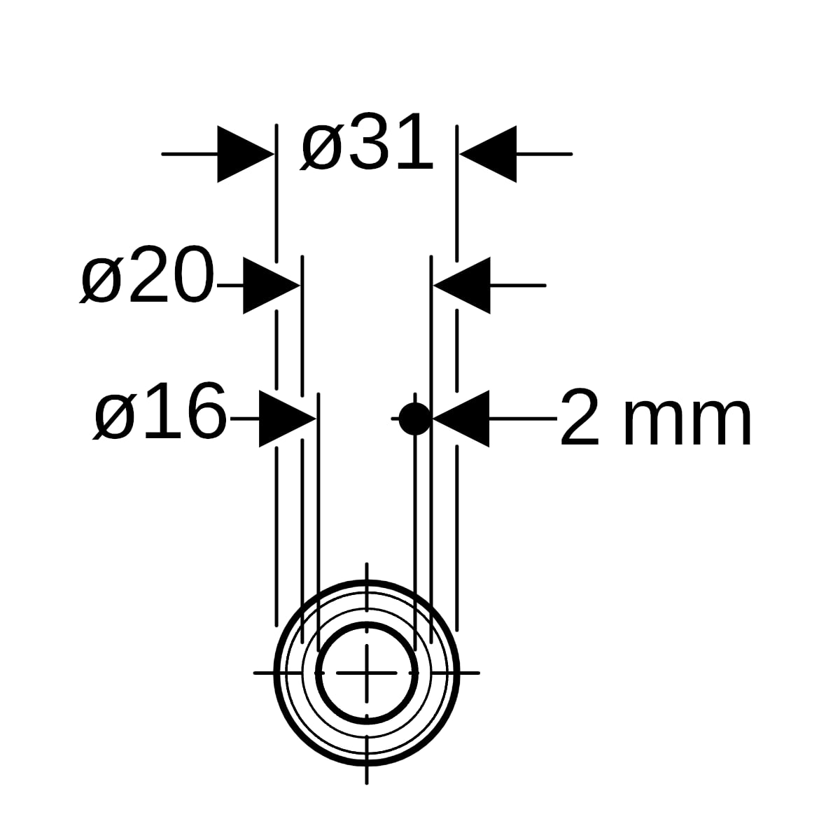 Geberit Systemrohr ML, in Schutzrohr Rollenware d20, D=3,1cm, L: 50m 619.221.00.1