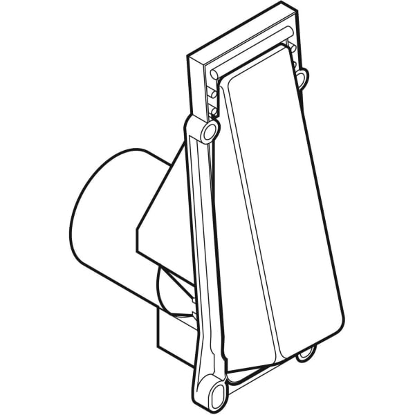 Geberit Highline Betätigungstaste für Urinal-Steuerung mit pneumatische Spülauslösung, weiß 240.048.11.1