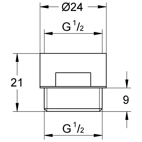 Grohe Durchflusskonstanthalter für Hand- und Seitenbrausen DN15 45282000