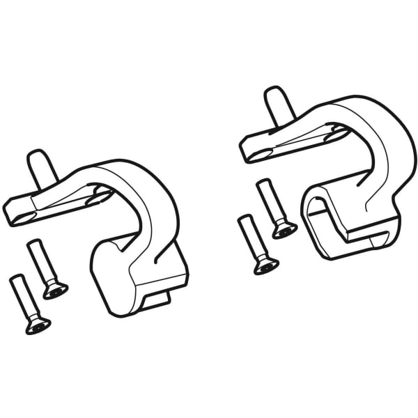 Geberit Set Scharniere für WC-Deckel (2 Stück) AquaClean Mera 245.666.21.1