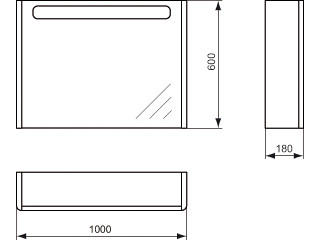 Ideal Standard Druck-Kolben Set Softmood, für Spiegelschrank 1000mm TV59667