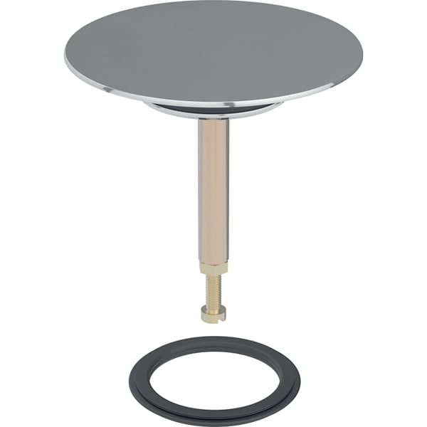 Geberit Ventilstopfen d72/35x5,5 für Badewannen Ablauf, chrom 245.435.21.1