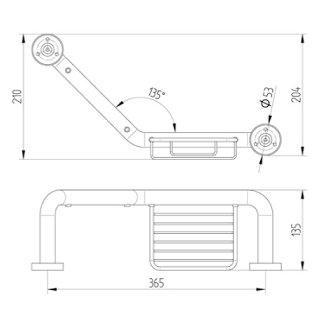 Avenarius Wannengriff abgewinkelt 9003031010