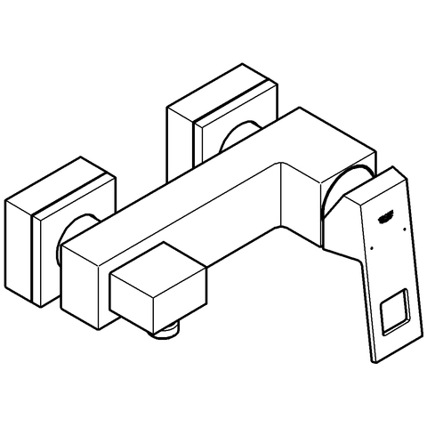 Grohe Eurocube Einhand-Brausebatterie chrom Wandmontage eigensicher 23145000