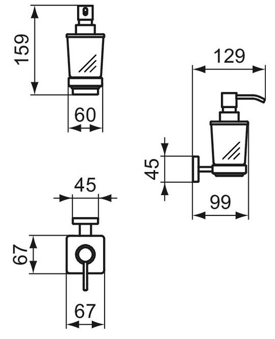 Ideal Standard Lotionspender IOM Cube, chrom E2252AA